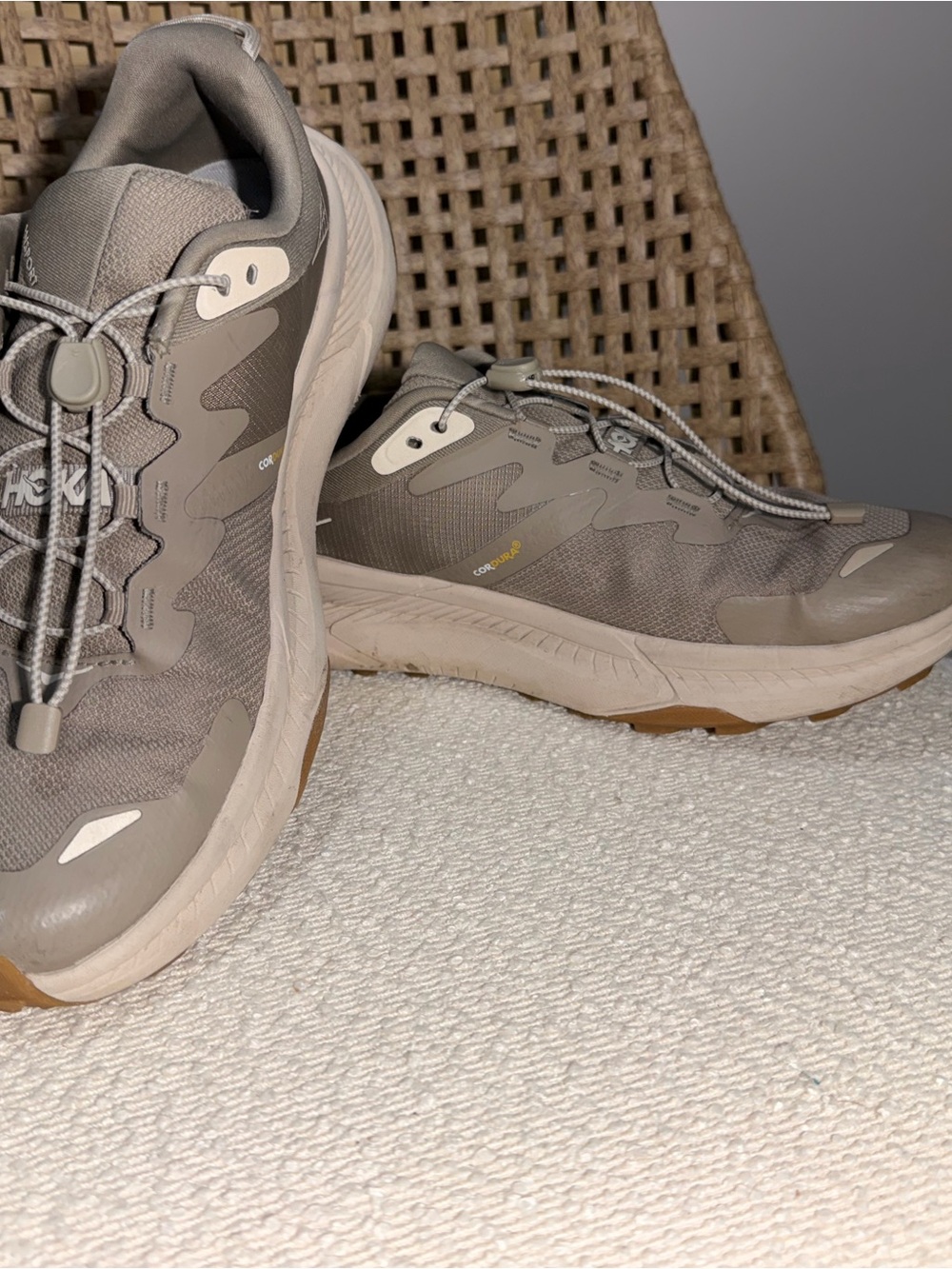 HOKA Transport Trail Shoe in Beige and Tan - Picture 3 of 7